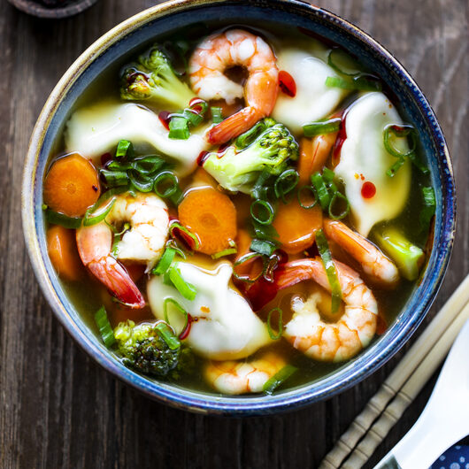 Soup of the Day: Quick and Easy Prawn and Dumpling Soup